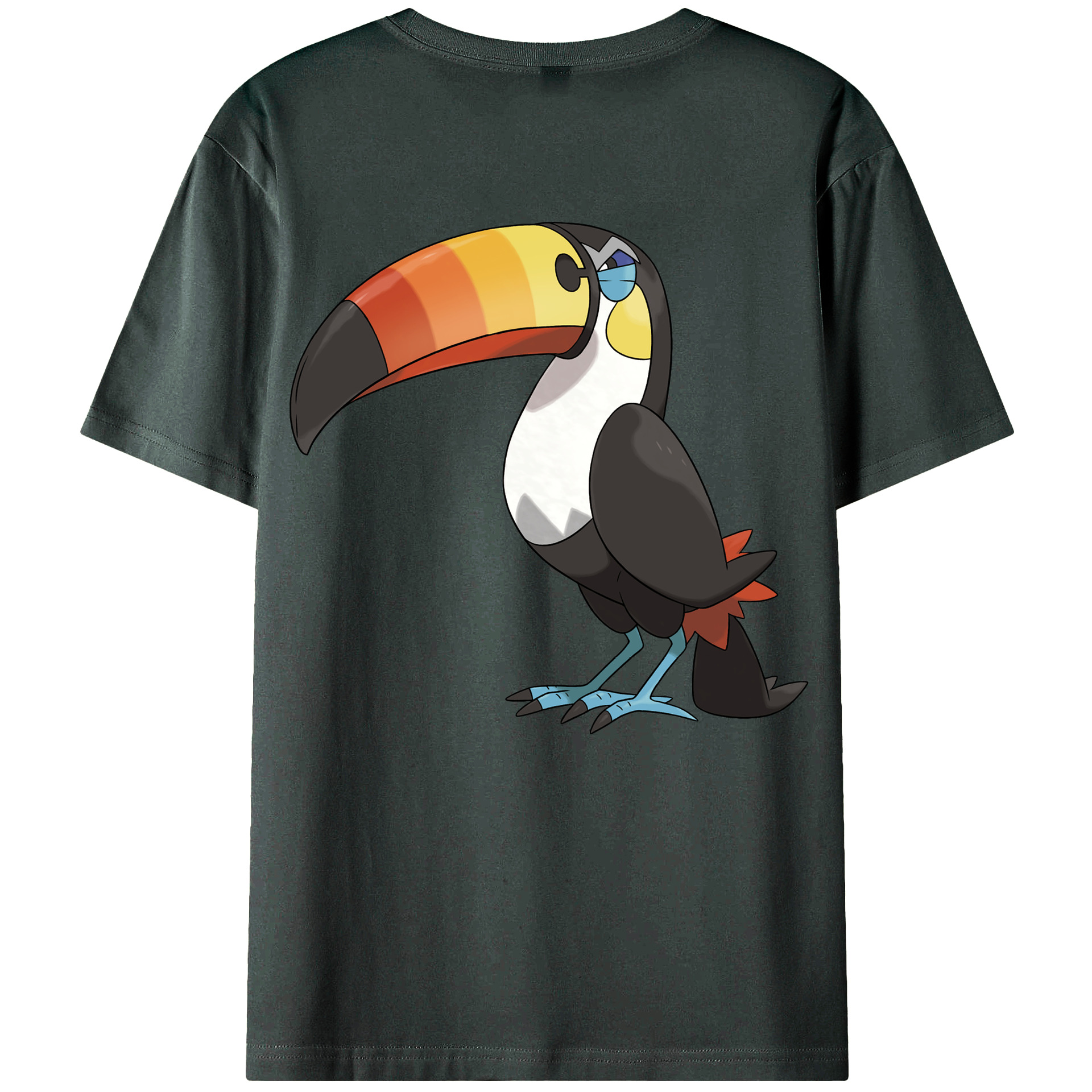 （画像用） ポケットモンスター Pokémon 綿100％ メンズ半袖Tシャツ（バックプリント） 通気性